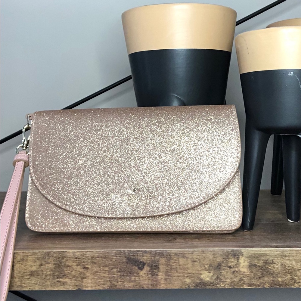Kate Spade Glitter Joeley bag wallet clutch